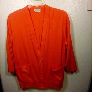 White Stag Orange Midsleeve  Cardigan Size: XL-XXL